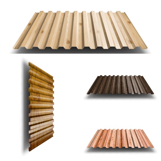 Профнастил под дерево — примеры заборов, фасадов и ограждений